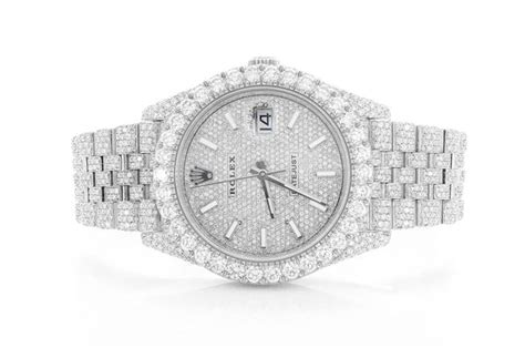 iced out rolex datejust 41mm|Rolex Datejust 126300 41mm.